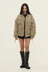 Pocket Zipper Baseball Jacket