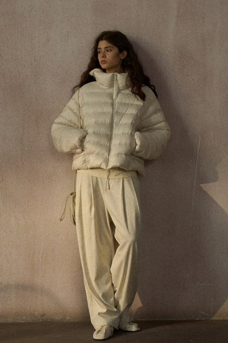 Cozy Stand Collar Quilted Down Jacket