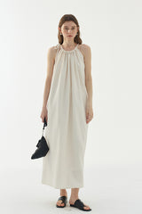 Halterneck A-Line Slip Dress
