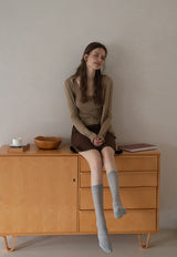 Striped Vest Cardigan Set