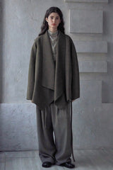 Reversible Tweed Long Coat