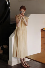 Small Fly Sleeve Lace-Up Loose Dress