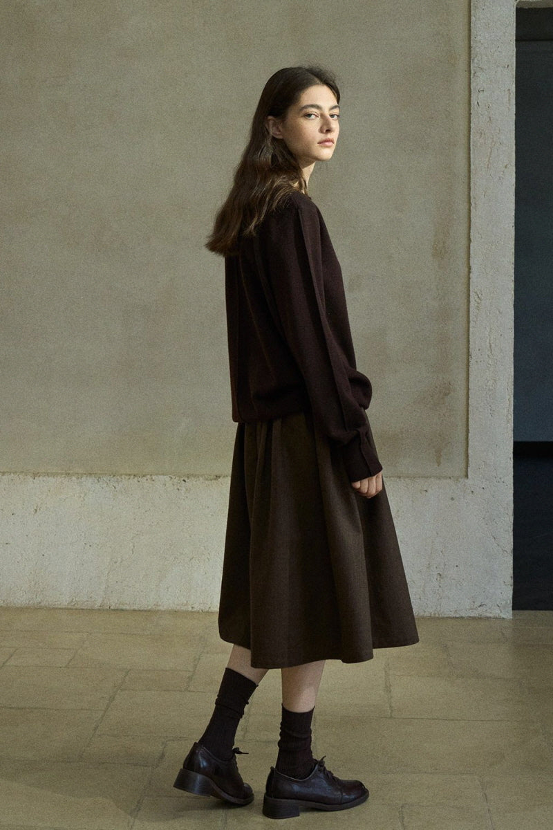 Minimalist Crew Neck Knitted Base Layer