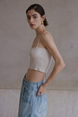 Geometric Knit Bandeau Top