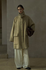 Reversible Raglan Patch-Pocket Coat