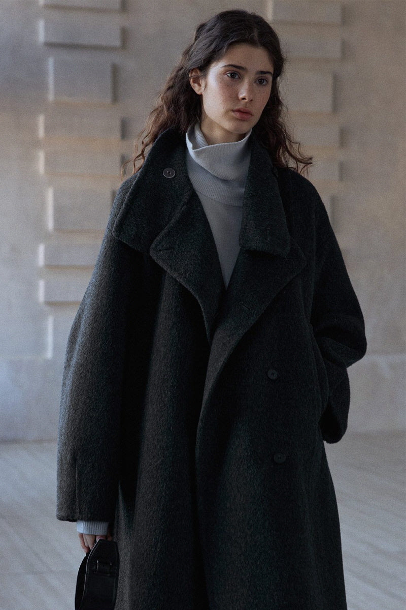 Stand-Up Collar Reversible Tweed Jacket