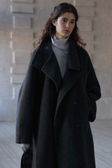 Stand-Up Collar Reversible Tweed Jacket