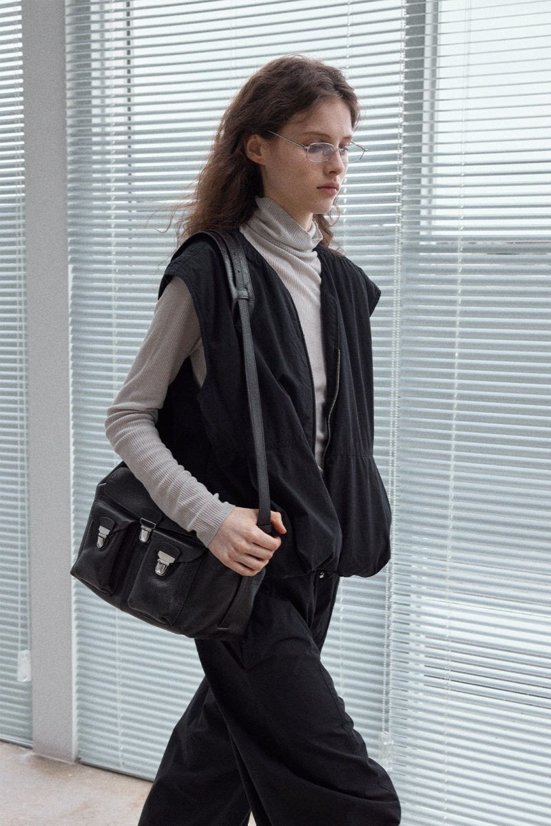 Pleated Flower-Bud Vest