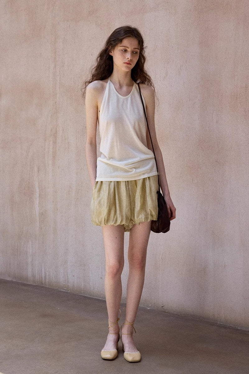 Pleated Bubble Shorts