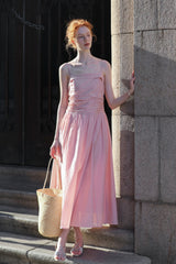 Shirred Cinched Waist Slip Dress