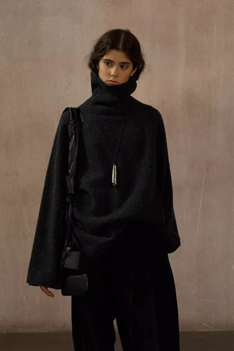 Soft Waxy Warm Turtleneck Pullover Sweater