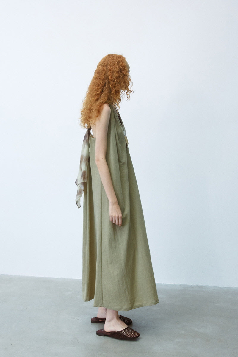 Kink Splicing Backless Maxi Dress