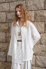 Vintage Loose Fit Embroidered Shirt