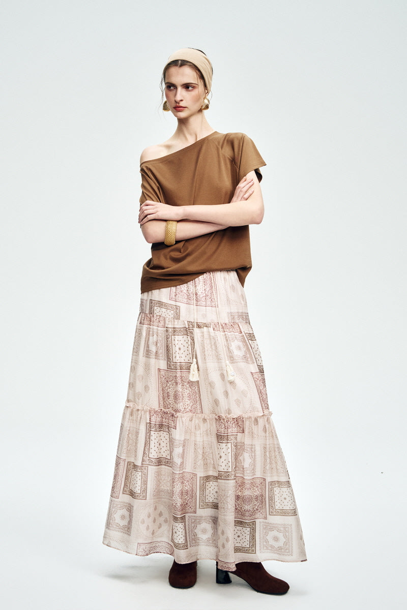 Lace-Up Vintage Swing Skirt