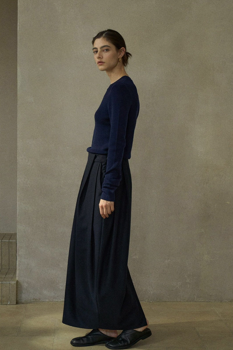 Three-Dimensional Pleated Flower Bud Skirt
