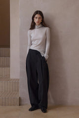 High Neck Slim Base Shirt