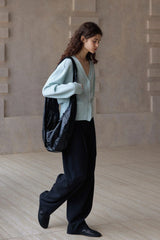 Wide-Leg Banana Pants
