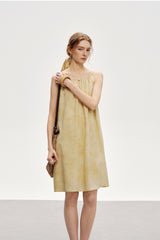 Lazy Halterneck Loose Slip Dress