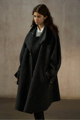 Retro Reversible Stand-Up Collar Hand-Sewn Coat