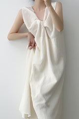 Twisted V-Neck Sleeveless Dress