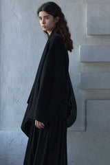 Reversible Tweed Long Coat