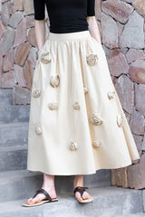 Three-Dimensional A-Line Long Skirt