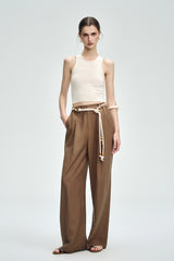 High-Waisted Wide-Leg Floor-Mopping Pants