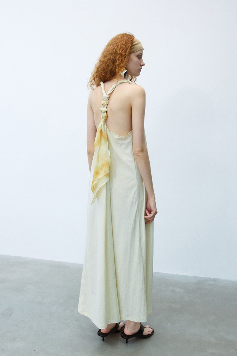 Kink Splicing Backless Maxi Dress