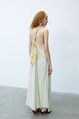 Kink Splicing Backless Maxi Dress