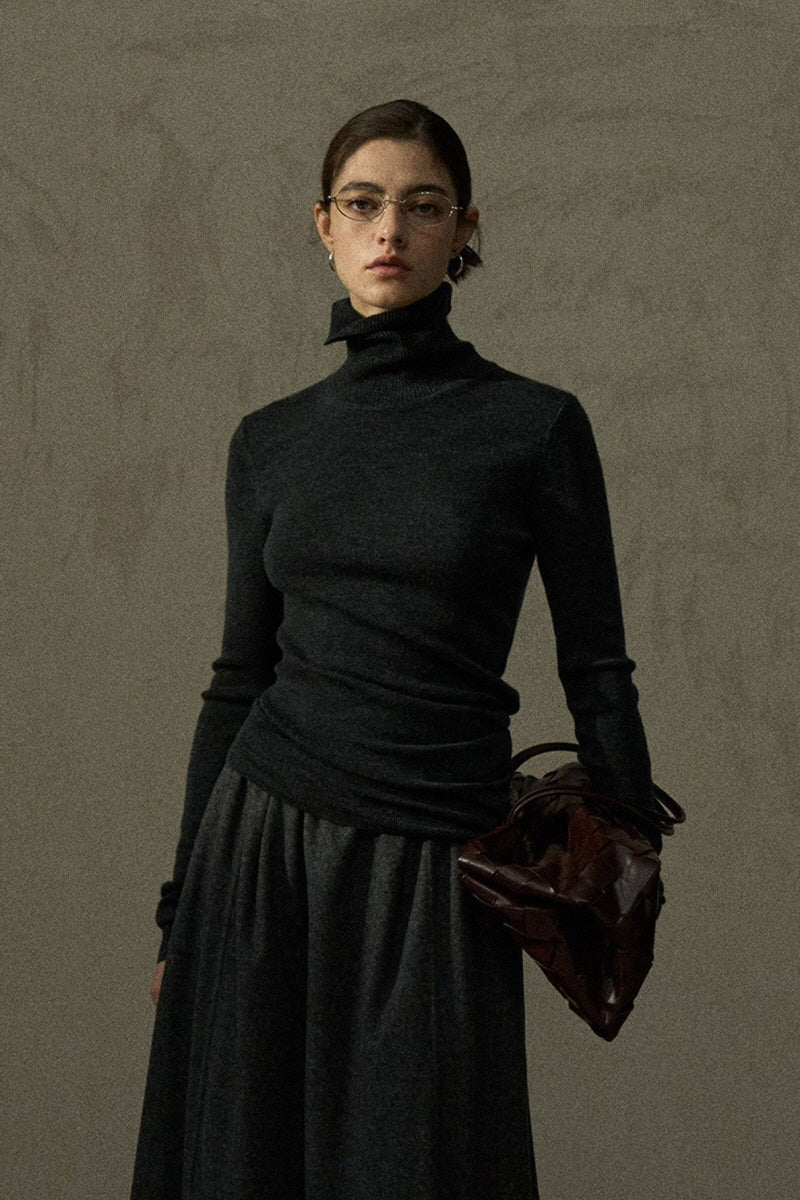 Stacked Turtleneck Knit Top