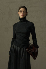 Stacked Turtleneck Knit Top