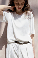 Cross-Cutout Relaxed T-Shirt