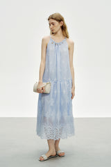 Beaded Halterneck Sleeveless Dress