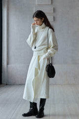 Relaxed Batwing Turtleneck Sweater
