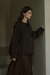 Cropped Reversible Lapel Jacket