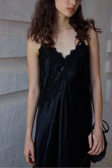 Wrinkled Lace Camisole Dress