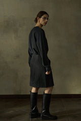 High-Waisted Padded A-Line Skirt