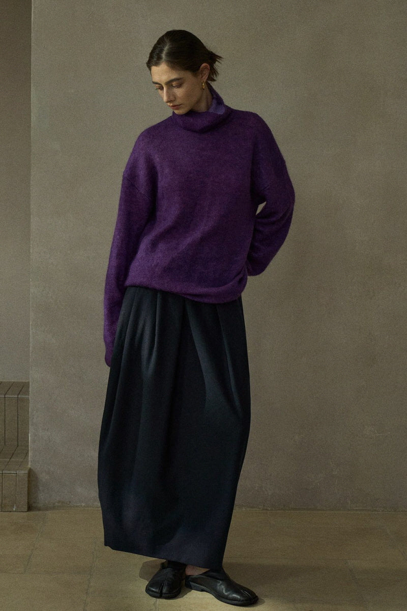 Contrast Turtleneck Sweater