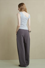 Irregular Slanted Shoulder Vest Top