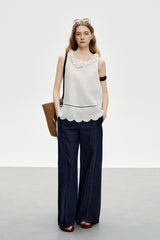Three-Dimensional Petal Vest Top