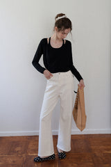 Lace-Up V-Neck Two-Piece Knit Top