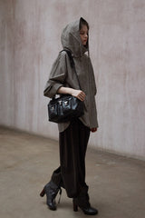 Bubble Striped Hooded Shirt