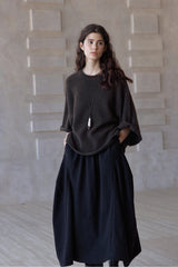 Lazy Loose Mid-Sleeve Pullover