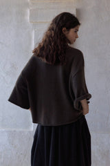 Lazy Loose Mid-Sleeve Pullover