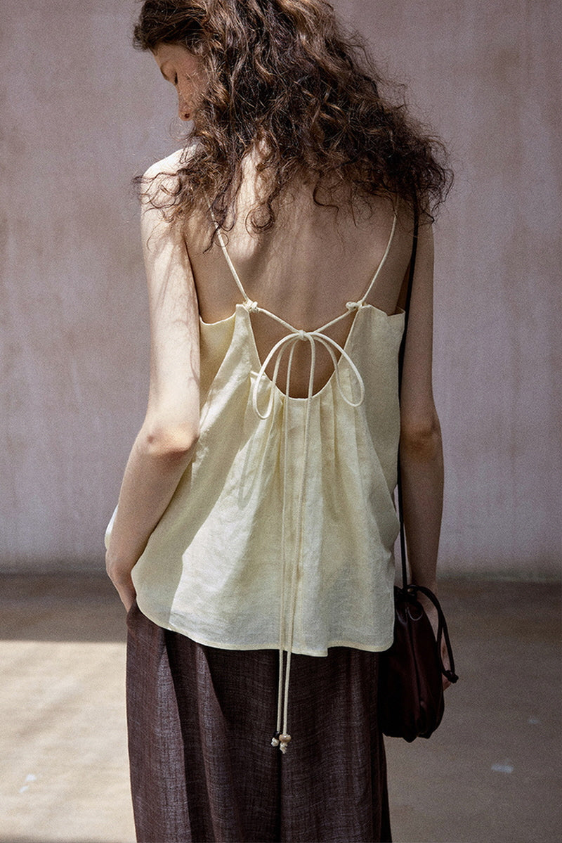 Pleated Backless Holiday Top
