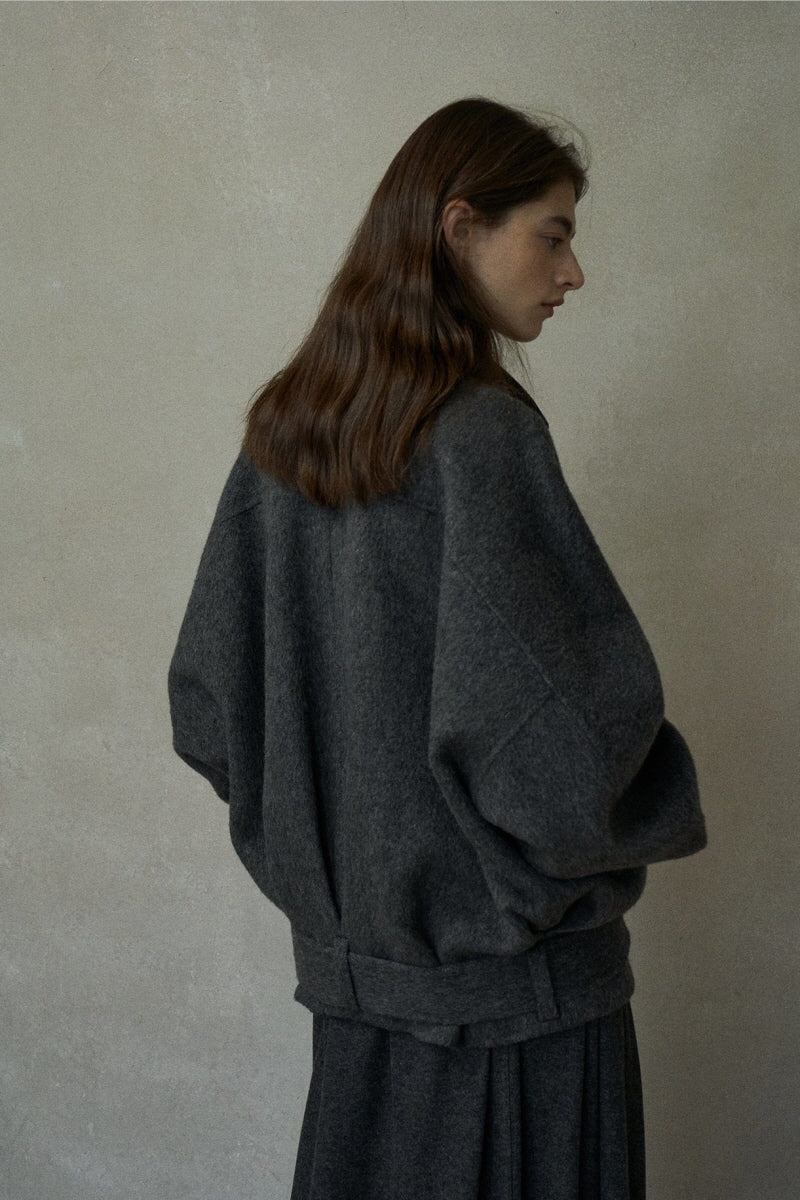 Large Lapel Double-Breasted Reversible Jacket