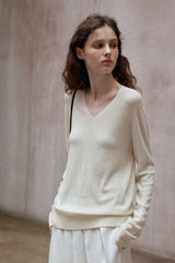Rainbow After Rain V-Neck Pullover Sweater