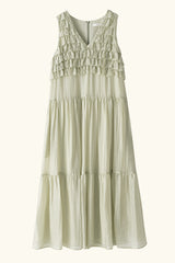 Muccal Edge V-Neck Heavy Industry Sleeveless Cake Dress
