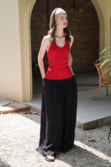 Pleated Wide-Leg Trousers