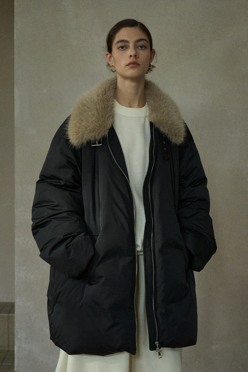Loop-Neck Down Jacket